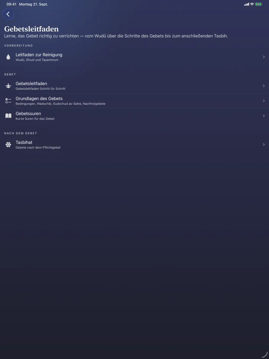 iPad · Gebetsleitfaden