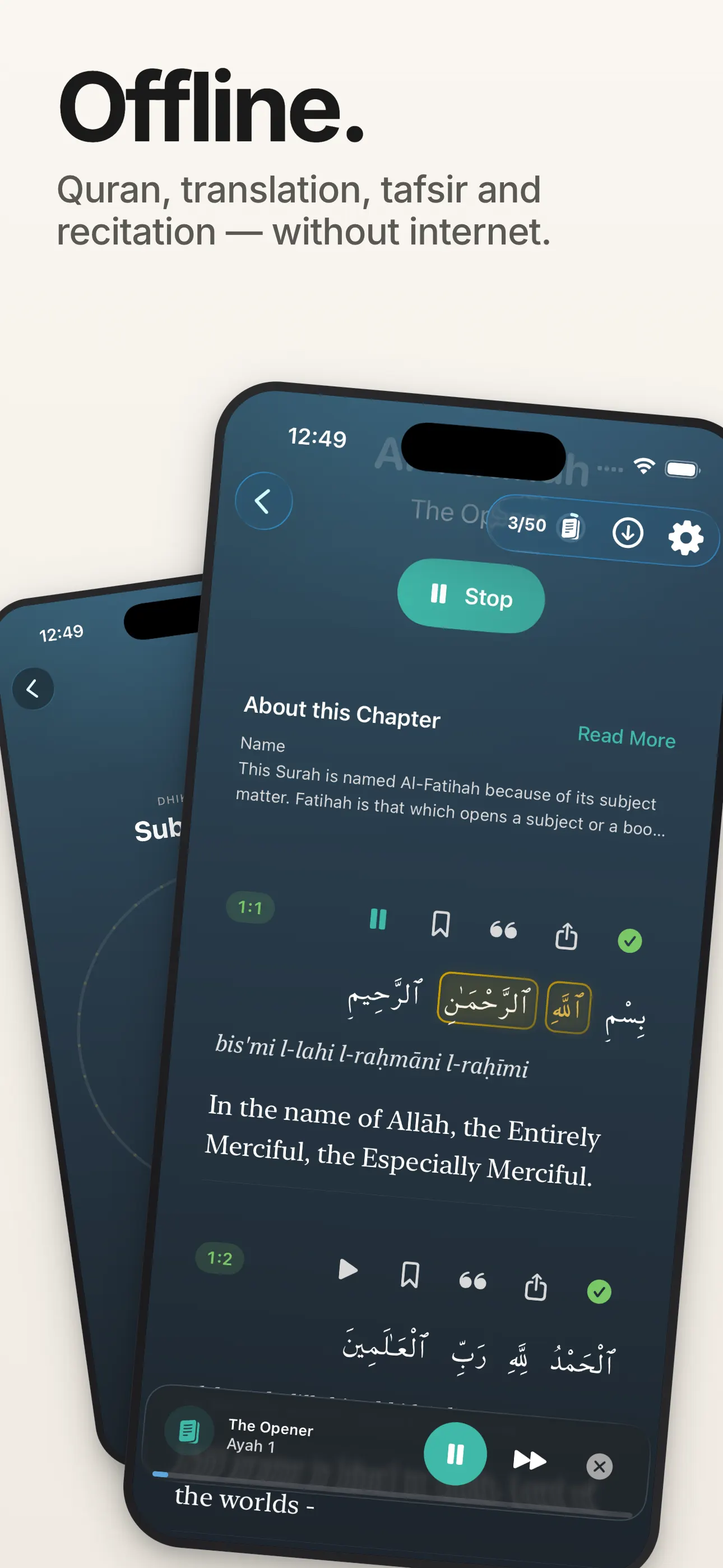 The Quran, even offline.