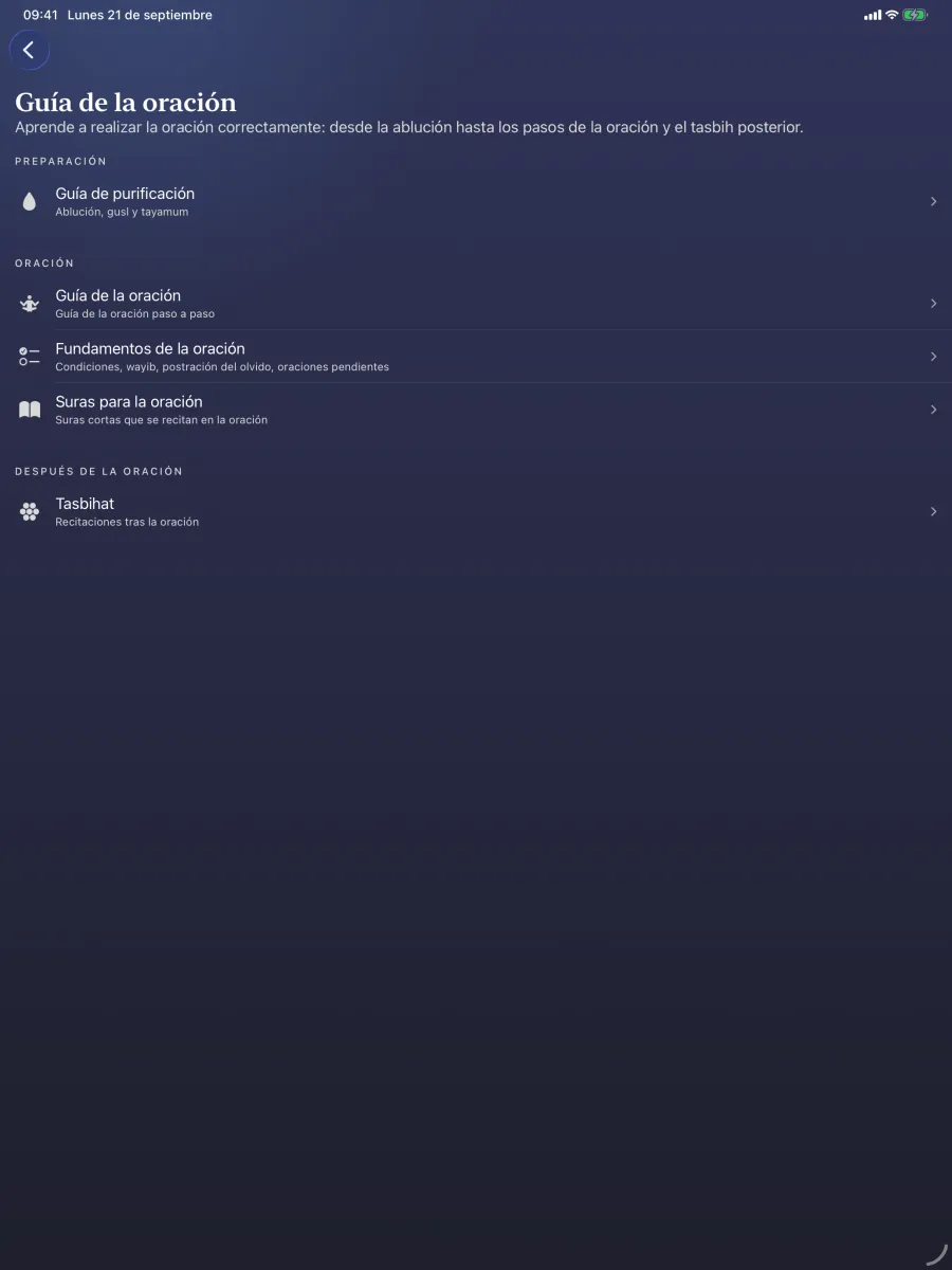 iPad · Guía de la oración