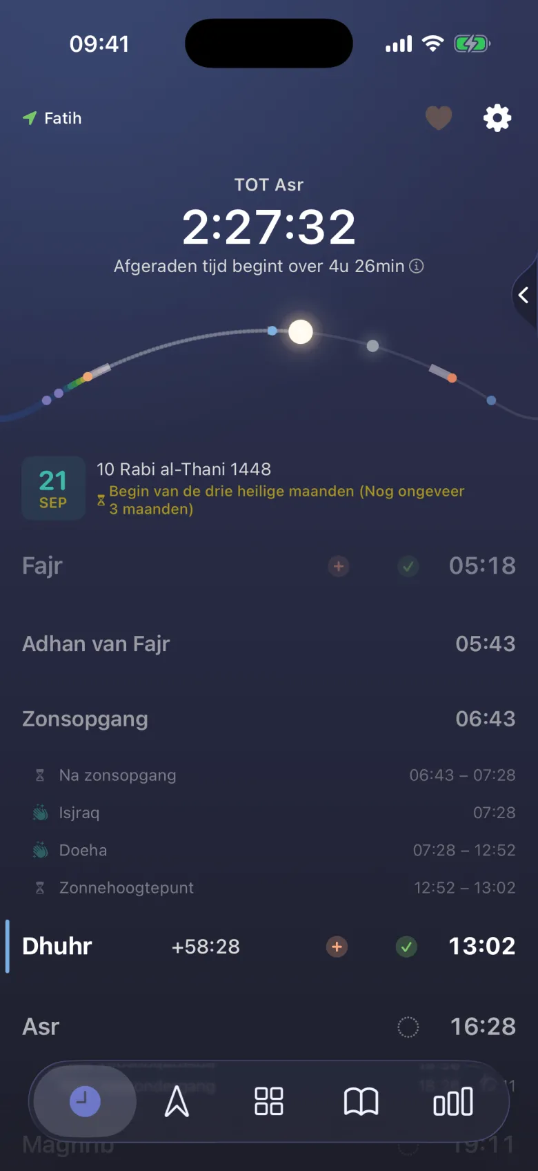 Vrijwillige gebedstijden