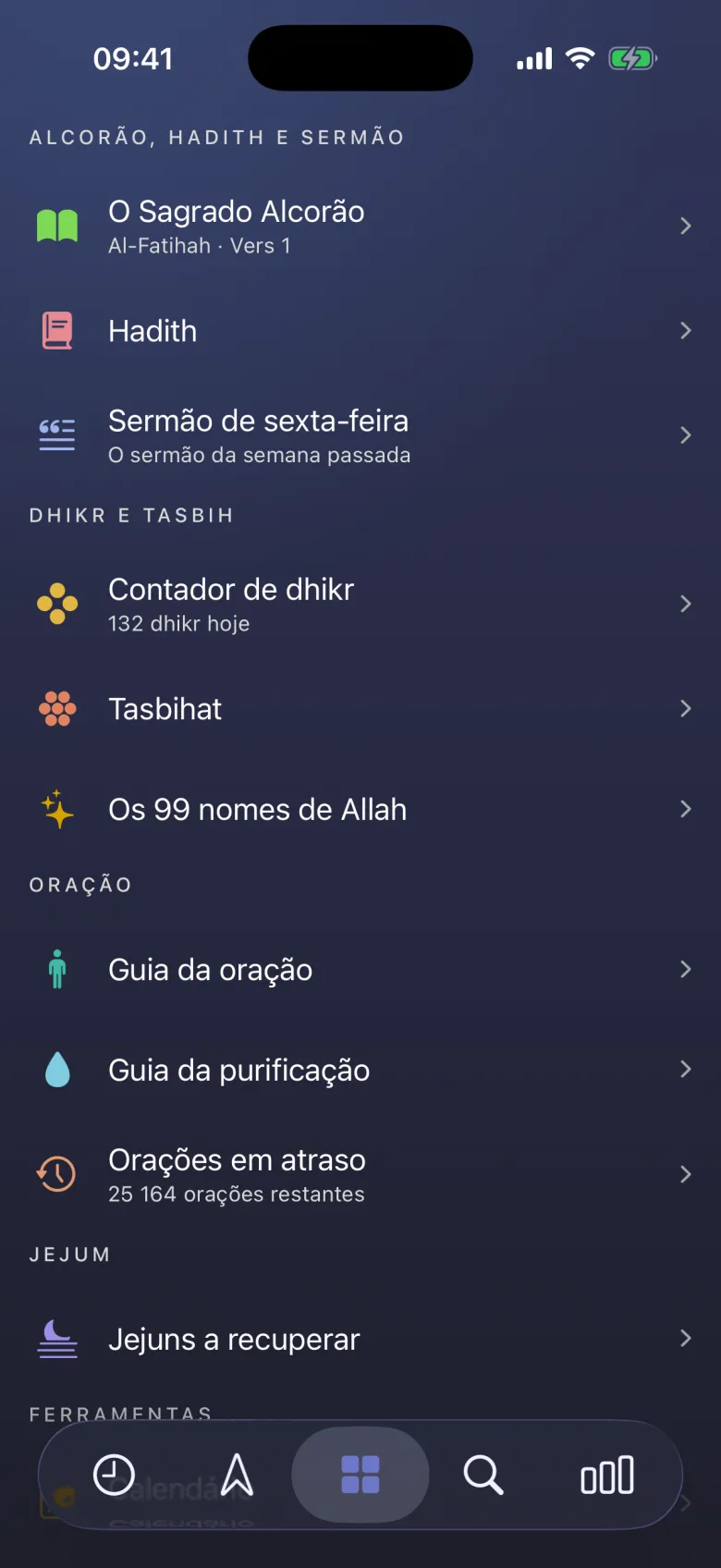 Tudo num só lugar.