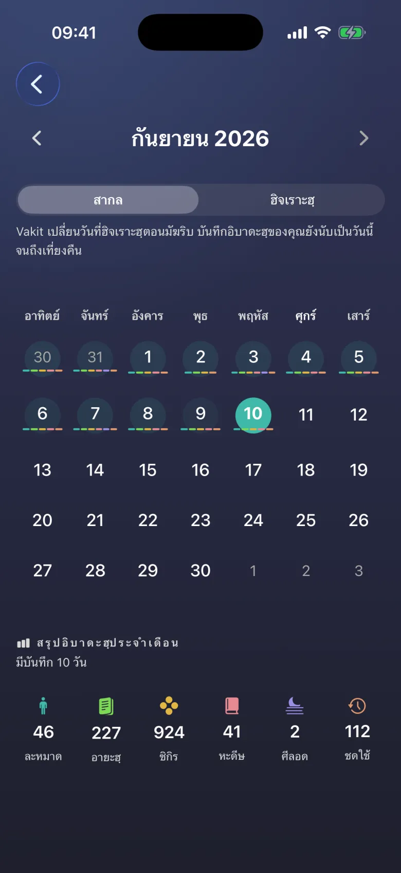 ปฏิทินที่ไม่ลืมวันสำคัญ