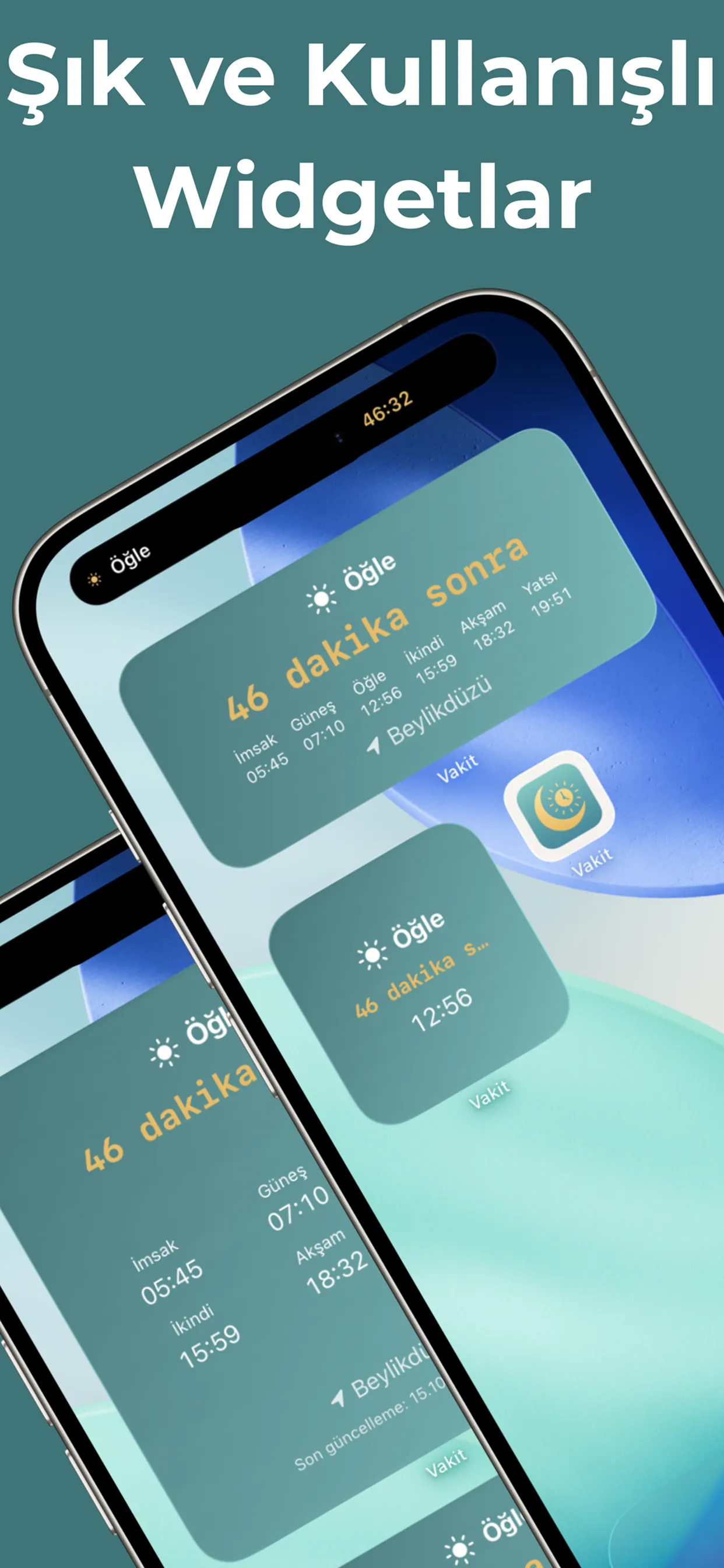 Vakit Widget Desteği