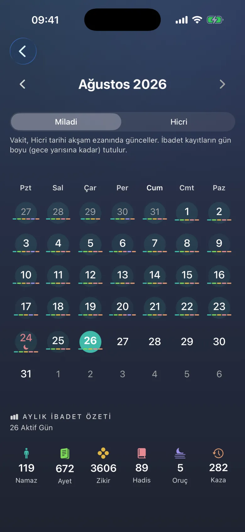 Hatırlayan bir takvim.
